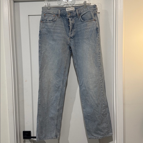 Denim Forum The '90s Joni Lo-Rise Loose Jeans 15 Yrs Barely There Blue Size 30 - Picture 3 of 7
